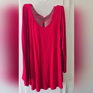 *3/$20 Red Women's Longsleeve Flow Top